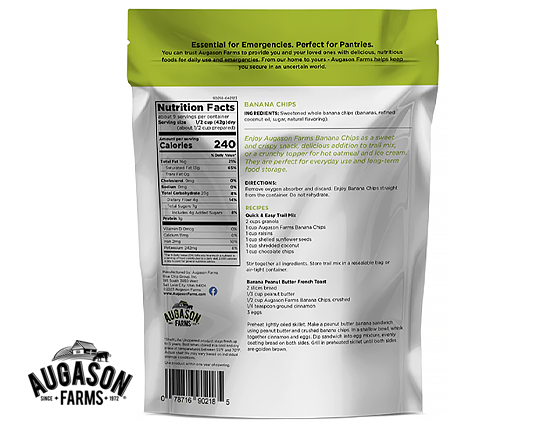 Augason Farms: Banana Chips Pouch